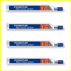 STAEDTLER Mars Micro Carbon 250 0,5 mm 2H Lápis de chumbo recarregáveis, 4 tubos / embalagens (48 cabos) 2H STAEDTLER Mars Micro Carbon 250 0,5 mm 2H Lápis de chumbo recarregáveis, 4 tubos / embalagens (48 cabos) 2H