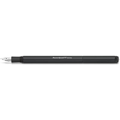 Kaweco SPECIAL Caneta estilográfica preta de alumínio em formato octogonal de oito cantos, inclui estojo de presente, largura da pena: EF (extrafino) Kaweco SPECIAL Caneta estilográfica preta de alumínio em formato octogonal de oito cantos, inclui estojo de presente, largura da pena: EF (extrafino)