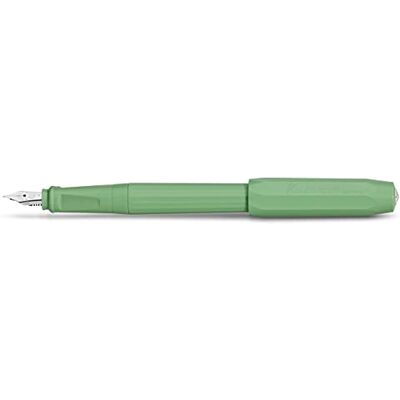 Kaweco Caneta estilográfica Perkeo para cartuchos de tinta, caneta escolar para iniciantes, com alça ergonómica para escrever confortavelmente, largura da pena: F (fino), cor verde selva 15,5 cm Kaweco Caneta estilográfica Perkeo para cartuchos de tinta, caneta escolar para iniciantes, com alça ergonómica para escrever confortavelmente, largura da pena: F (fino), cor verde selva 15,5 cm