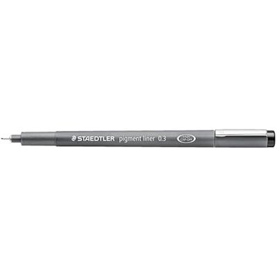 STAEDTLER Pigment Liner Marcador de ponta fina 0,3mm (Preto), Pack de 1 STAEDTLER Pigment Liner Marcador de ponta fina 0,3mm (Preto), Pack de 1