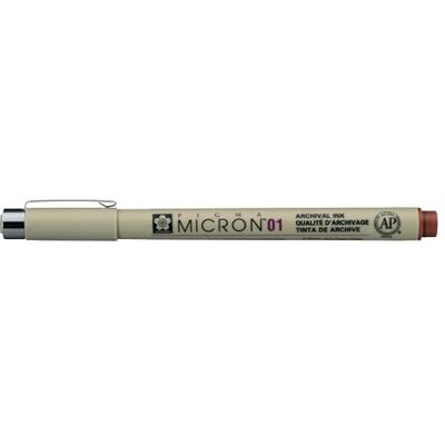 SAKURA Pigma Micron Fineliner 01 Castanho 0,25 mm Tinta de arquivo permanente à prova d'água Ideal para artistas e designers SAKURA Pigma Micron Fineliner 01 Castanho 0,25 mm Tinta de arquivo permanente à prova d'água Ideal para artistas e designers
