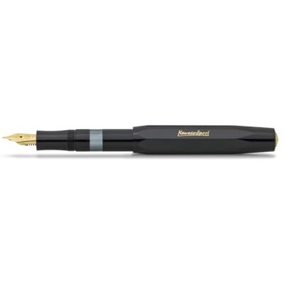 Kaweco PISTON SORT CLASSIC Caneta estilográfica de plástico com janela de tinta transparente, enchimento de pistão exclusivo de 13 cm, penas finas Kaweco PISTON SORT CLASSIC Caneta estilográfica de plástico com janela de tinta transparente, enchimento de pistão exclusivo de 13 cm, penas finas