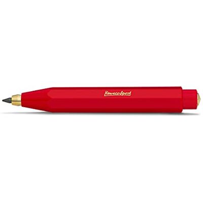 Kaweco Lápis Grafite Classic Sport de 3,2 mm 5B, de plástico, em design octogonal, lápis grafite de 10,5 cm, recarregável, cor vermelho Kaweco Lápis Grafite Classic Sport de 3,2 mm 5B, de plástico, em design octogonal, lápis grafite de 10,5 cm, recarregável, cor vermelho