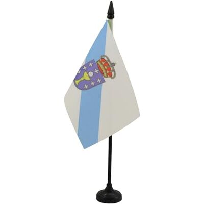 AZ FLAG Bandeira de mesa da Galiza, 15 x 10 cm, bandeira de escritório galega 10 x 15 cm AZ FLAG Bandeira de mesa da Galiza, 15 x 10 cm, bandeira de escritório galega 10 x 15 cm