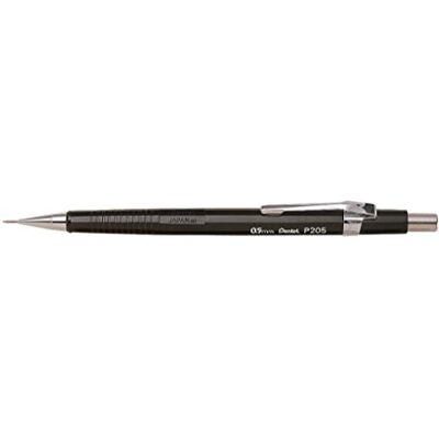 Pentel Portaminas Sharp com guia de mina de 4 mm, 0,5 mm, HB, cor preta Pentel Portaminas Sharp com guia de mina de 4 mm, 0,5 mm, HB, cor preta