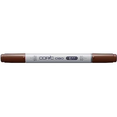 Copic Ciao E77 Marcador duplo com ponta média e ponta de pincel Copic Ciao E77 Marcador duplo com ponta média e ponta de pincel