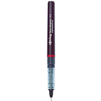 Rotring Tikky Graphic caneta de ponta fina, 0,20 mm, cor preta Rotring Tikky Graphic caneta de ponta fina, 0,20 mm, cor preta