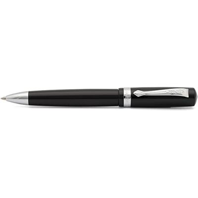 Kaweco Caneta de Bolso Preta Com Caixa de Presente de Metal Design Nostálgico, Espessura da Linha 1 mm, Giratória, 13 cm Kaweco Caneta de Bolso Preta Com Caixa de Presente de Metal Design Nostálgico, Espessura da Linha 1 mm, Giratória, 13 cm