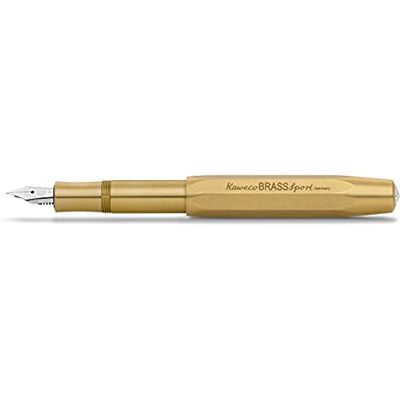 Kaweco Brass Sport Caneta de tinta permanente de latão (F) Kaweco Brass Sport Caneta de tinta permanente de latão (F)