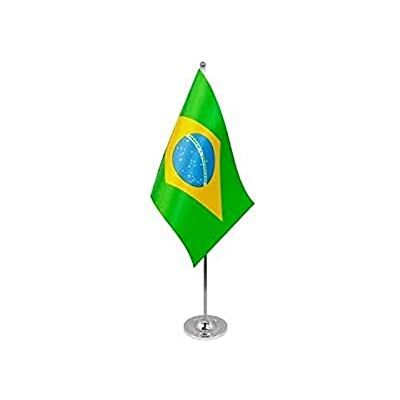 Az Flag - Drapeau De Table Prestige Brésil 22x15cm Satin Az Flag - Drapeau De Table Prestige Brésil 22x15cm Satin