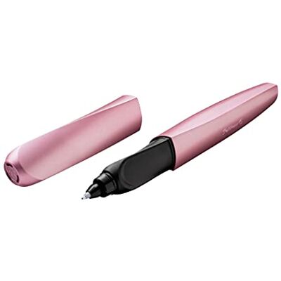 Pelikan Twist Girly Rose, Caneta Esferográfica Ergonômica, para Destros e Canhotos, para a Escola e o Escritório, Ponta M Indeformável, 2 Cartuchos KM Azuis Incluídos, Recarregueável Pelikan Twist Girly Rose, Caneta Esferográfica Ergonômica, para Destros e Canhotos, para a Escola e o Escritório, Ponta M Indeformável, 2 Cartuchos KM Azuis Incluídos, Recarregueável