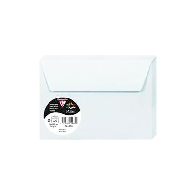 Clairefontaine 50078 Conjunto de 20 envelopes Pollen de 140 x 140 mm, cor azul 114 x 162 mm Clairefontaine 50078 Conjunto de 20 envelopes Pollen de 140 x 140 mm, cor azul 114 x 162 mm