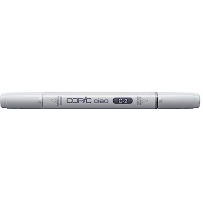 Copic Ciao Marcador gráfico de ponta dupla, cinzento (Cool Gray 2), 1,4 ml Copic Ciao Marcador gráfico de ponta dupla, cinzento (Cool Gray 2), 1,4 ml