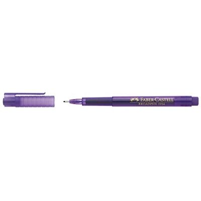 Faber-Castell Conjunto de 3 canetas de feltro Fineliner Broadpen de ponta larga roxa Faber-Castell Conjunto de 3 canetas de feltro Fineliner Broadpen de ponta larga roxa