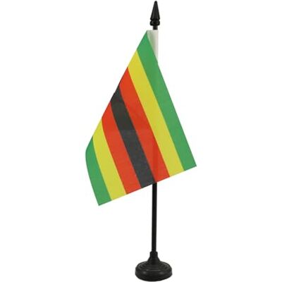 AZ FLAG Bandeira de mesa do Zimbábue, 15 x 10 cm, bandeira de despacho do Zimbabué, 10 x 15 cm AZ FLAG Bandeira de mesa do Zimbábue, 15 x 10 cm, bandeira de despacho do Zimbabué, 10 x 15 cm