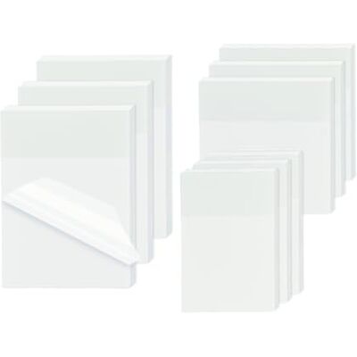 Kellegour 450 Folhas de notas adesivas transparentes, 3 tamanhos de Sticky Notes transparente, Posits transparentes reutilizáveis, Postit autocolante impermeável removíveis para colégio, escritório Kellegour 450 Folhas de notas adesivas transparentes, 3 tamanhos de Sticky Notes transparente, Posits transparentes reutilizáveis, Postit autocolante impermeável removíveis para colégio, escritório
