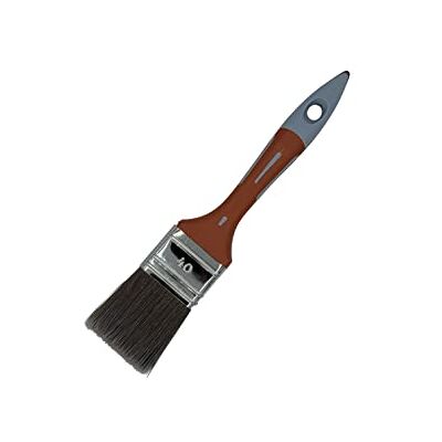Pincel reto SAVY para manchas - 40mm, marrom, punho bimaterial - Pincel Pincel reto SAVY para manchas - 40mm, marrom, punho bimaterial - Pincel