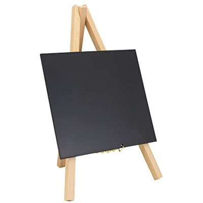 SECURIT 24 cm x 15 cm mini tripé de mesa placa de giz lacado faia SECURIT 24 cm x 15 cm mini tripé de mesa placa de giz lacado faia