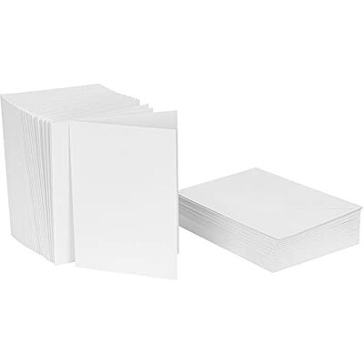 Ideen mit Herz Conjunto de cartões dobráveis em branco, cartões com envelope, 50 cartões e 50 envelopes, cartões para desenhar (tamanho do cartão 10,5 x 14,8 cm, DIN C6) Ideen mit Herz Conjunto de cartões dobráveis em branco, cartões com envelope, 50 cartões e 50 envelopes, cartões para desenhar (tamanho do cartão 10,5 x 14,8 cm, DIN C6)