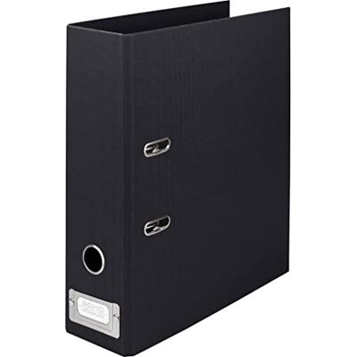 Rössler Papier S.O.H.O. Pasta DIN A4 com etiqueta de inserção, largura da lombada 80 mm, preto, 1 unidade Rössler Papier S.O.H.O. Pasta DIN A4 com etiqueta de inserção, largura da lombada 80 mm, preto, 1 unidade