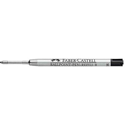 Faber-Castell Lote de 1 peças de reposição para caneta de ponta média (grande capacidade, preto Faber-Castell Lote de 1 peças de reposição para caneta de ponta média (grande capacidade, preto