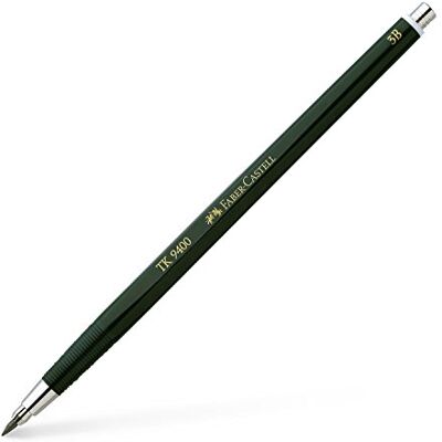 Faber-Castell Lápis de mina recarregável TK 9400, mina de 2 mm, 3B Faber-Castell Lápis de mina recarregável TK 9400, mina de 2 mm, 3B