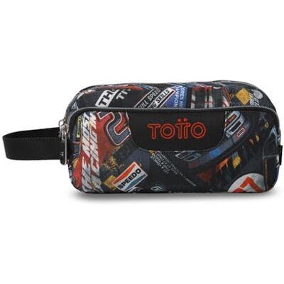 TOTTO Estojo escolar 3 compartimentos, modelo Agapec, estojo grande, dimensões 23 x 11,5 x 10,5 cm, pega lateral, puxadores ergonómicos com PVC, tecido resistente, Rali vermelho, Necessores TOTTO Estojo escolar 3 compartimentos, modelo Agapec, estojo grande, dimensões 23 x 11,5 x 10,5 cm, pega lateral, puxadores ergonómicos com PVC, tecido resistente, Rali vermelho, Necessores