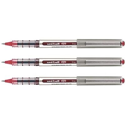 Uni-Ball EYE UB157 Conjunto de 3 canetas de tinta líquida (ponta média, 0,7 mm), cor roxa Uni-Ball EYE UB157 Conjunto de 3 canetas de tinta líquida (ponta média, 0,7 mm), cor roxa