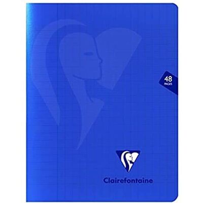Clairefontaine , , caderno agrafado, Mimesys, 17 x 22 cm 48 páginas interior: quadrados grandes papel branco 90 g, polipropileno, azul-marinho Clairefontaine , , caderno agrafado, Mimesys, 17 x 22 cm 48 páginas interior: quadrados grandes papel branco 90 g, polipropileno, azul-marinho