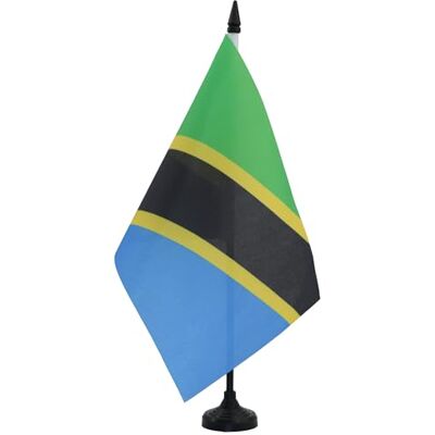 AZ FLAG Bandeira de Mesa de Tanzânia 21x14 cm Bandeirinha de Despacho Tanzânia 14 x 21 cm AZ FLAG Bandeira de Mesa de Tanzânia 21x14 cm Bandeirinha de Despacho Tanzânia 14 x 21 cm