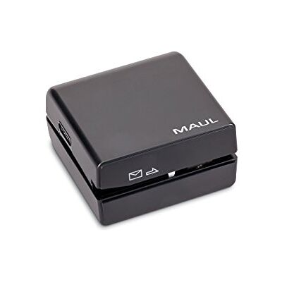 MAUL Abre-cartas elétrico com alimentação por pilhas, estrutura de Abertura confortável de envelope, tamanho do bolso 7,3 cm, capa robusta, lâmina de aço inoxidável, pronto a usar MAUL Abre-cartas elétrico com alimentação por pilhas, estrutura de Abertura confortável de envelope, tamanho do bolso 7,3 cm, capa robusta, lâmina de aço inoxidável, pronto a usar