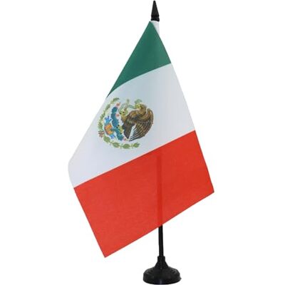 AZ FLAG Bandeira de mesa do México 21 x 14 cm bandeira do escritório mexicana 14 x 21 cm AZ FLAG Bandeira de mesa do México 21 x 14 cm bandeira do escritório mexicana 14 x 21 cm