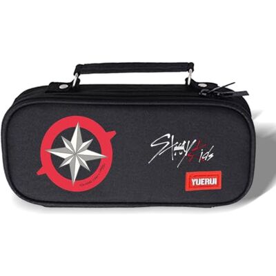 BRIACICELL Estojo para lápis infantil Katseye, Katseye merch, estojo elegante com motivos musicais 3 compartimentos e grande capacidade, estudantes, escola, escritório, caixa de armazenamento de maquilhagem BRIACICELL Estojo para lápis infantil Katseye, Katseye merch, estojo elegante com motivos musicais 3 compartimentos e grande capacidade, estudantes, escola, escritório, caixa de armazenamento de maquilhagem