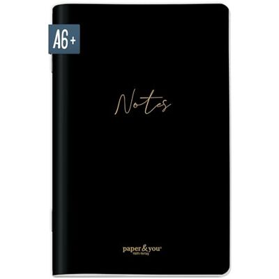 Häfft paper&you Caderno A6 com pontos, pequeno e compacto "Black Edition" Ideal para levar para qualquer lugar: 64 páginas numeradas a pontos, papel de 90 g/m², capa mole e cantos arredondados Häfft paper&you Caderno A6 com pontos, pequeno e compacto "Black Edition" Ideal para levar para qualquer lugar: 64 páginas numeradas a pontos, papel de 90 g/m², capa mole e cantos arredondados