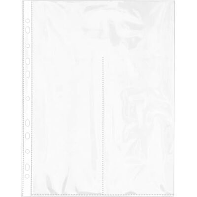 Ideen mit Herz Capas transparentes capas para folhetos, DIN A4, 2 compartimentos de 10,9 x 30 cm, 50 unidades, capas para fotografias, autocolantes, tickets, cartas Ideen mit Herz Capas transparentes capas para folhetos, DIN A4, 2 compartimentos de 10,9 x 30 cm, 50 unidades, capas para fotografias, autocolantes, tickets, cartas