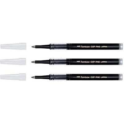 Tombow Lote de 3 minas de substituição para Roller Objekt 0,5 mm, cor preta Tombow Lote de 3 minas de substituição para Roller Objekt 0,5 mm, cor preta