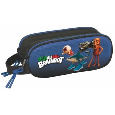 Safta Plumier Triple Brainrot de 37 peças, suporte para todo escolar, organizador com 3 compartimentos e fecho, inclui 16 lápis de cor, medidas 12,5 x 5,5 x 19,5 cm, estojo escolar 3 compartimentos Safta Plumier Triple Brainrot de 37 peças, suporte para todo escolar, organizador com 3 compartimentos e fecho, inclui 16 lápis de cor, medidas 12,5 x 5,5 x 19,5 cm, estojo escolar 3 compartimentos