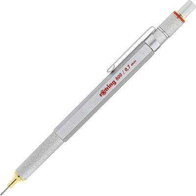 Rotring Lapiseira 800 0,7 mm Corpo metálico prateado Rotring Lapiseira 800 0,7 mm Corpo metálico prateado