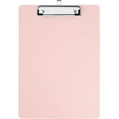 ZMREN Porta-papéis de plástico, prancheta de tamanho padrão A4, prancheta com grampo, com ganchos retráteis, para trabalhadores de escritório, estudantes, professores (31,5 cm x 22,5 cm), rosa claro ZMREN Porta-papéis de plástico, prancheta de tamanho padrão A4, prancheta com grampo, com ganchos retráteis, para trabalhadores de escritório, estudantes, professores (31,5 cm x 22,5 cm), rosa claro