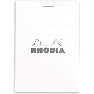 Rhodia Lote de 10 blocos agrafados nº 11, formato A7, grade 5 x 5, cor branca. Rhodia Lote de 10 blocos agrafados nº 11, formato A7, grade 5 x 5, cor branca.