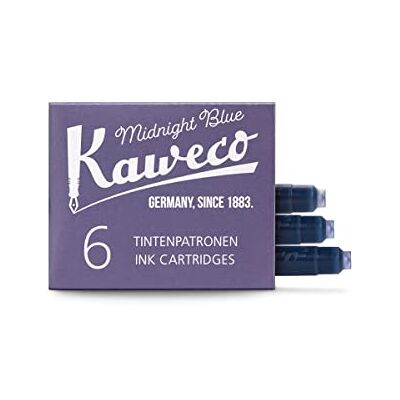 Kaweco Cartuchos de tinta (6 unidades), cor azul Kaweco Cartuchos de tinta (6 unidades), cor azul