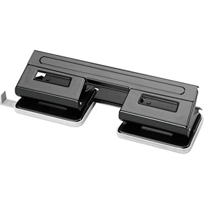 herlitz Furador de papel (4 perfurações, com guia ajustável), cor preto herlitz Furador de papel (4 perfurações, com guia ajustável), cor preto