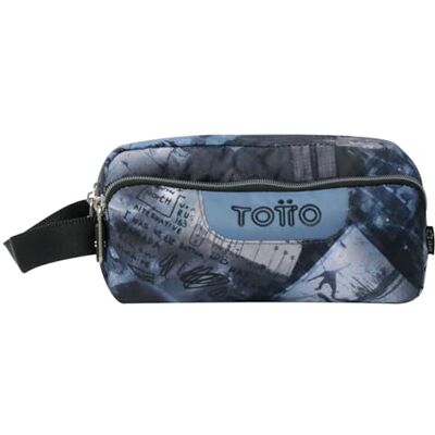 TOTTO Estojo escolar 3 compartimentos, modelo Agapec, estojo grande, dimensões 23 x 11,5 x 10,5 cm, pega lateral, puxadores ergonómicos com PVC, tecido resistente, estampado Film TOTTO Estojo escolar 3 compartimentos, modelo Agapec, estojo grande, dimensões 23 x 11,5 x 10,5 cm, pega lateral, puxadores ergonómicos com PVC, tecido resistente, estampado Film