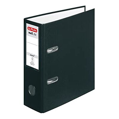 herlitz Arquivo de proteção de arquivos, A5, cor preta herlitz Arquivo de proteção de arquivos, A5, cor preta