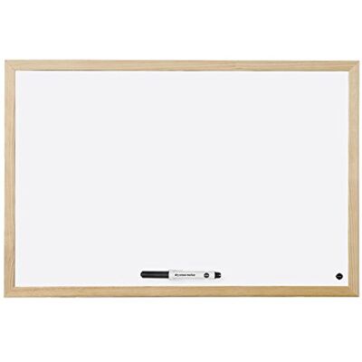 Bi-Office Budget Ardósia magnética com moldura de madeira revestida de carvalho, 900 x 600 mm Bi-Office Budget Ardósia magnética com moldura de madeira revestida de carvalho, 900 x 600 mm