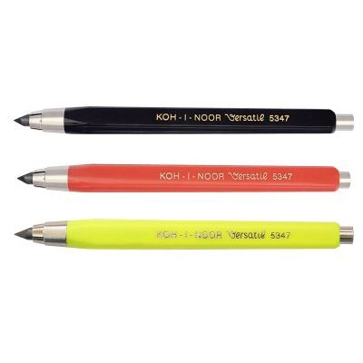 Koh-I-Noor VERSATIL Lápis mecânico metal/plástico 5,6 mm Mina preto, vermelho, amarelo, conjunto de 3 Koh-I-Noor VERSATIL Lápis mecânico metal/plástico 5,6 mm Mina preto, vermelho, amarelo, conjunto de 3