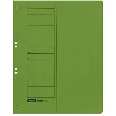 Elba 21451GN Classificadora com agrafamento (250 g/m2, cartão manila, aproximadamente 200 folhas A4, meia cobertura frontal, 50 unidades), cor verde Elba 21451GN Classificadora com agrafamento (250 g/m2, cartão manila, aproximadamente 200 folhas A4, meia cobertura frontal, 50 unidades), cor verde