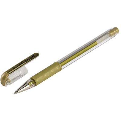 Pentel Caneta Hybrid Gel Grip em cores metálicas. Pentel Caneta Hybrid Gel Grip em cores metálicas.
