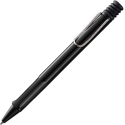 Lamy Safari Black Caneta com empunhadura ergonómica e largura de traço M para uma escrita longa e agradável feita de plástico robusto ASA com refil de grande capacidade M 16 em preto Lamy Safari Black Caneta com empunhadura ergonómica e largura de traço M para uma escrita longa e agradável feita de plástico robusto ASA com refil de grande capacidade M 16 em preto