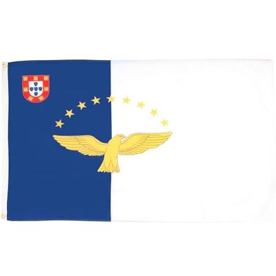 AZ FLAG Bandeira dos Açores 90 x 60 cm Bandeira dos Açores Portugal 100% poliéster com ilhoses de metal integrados 50 g cores vivas e resistentes à descoloração AZ FLAG Bandeira dos Açores 90 x 60 cm Bandeira dos Açores Portugal 100% poliéster com ilhoses de metal integrados 50 g cores vivas e resistentes à descoloração
